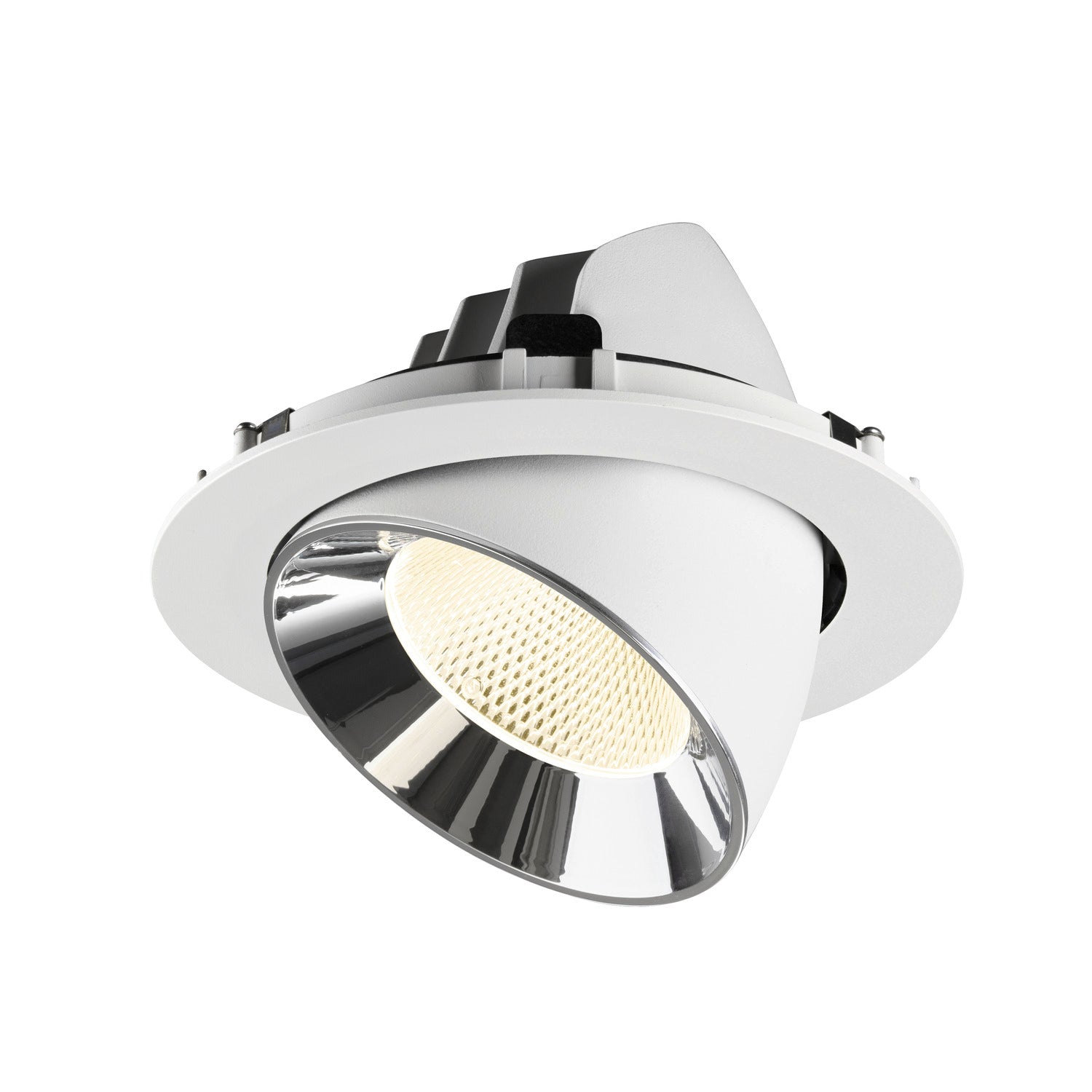 NUMINOS® GIMBLE XL, luminária para encastrar no teto, brance/cromada 4000 K 20°