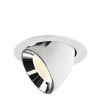 NUMINOS® GIMBLE XL, luminária para encastrar no teto, brance/cromada 4000 K 40°