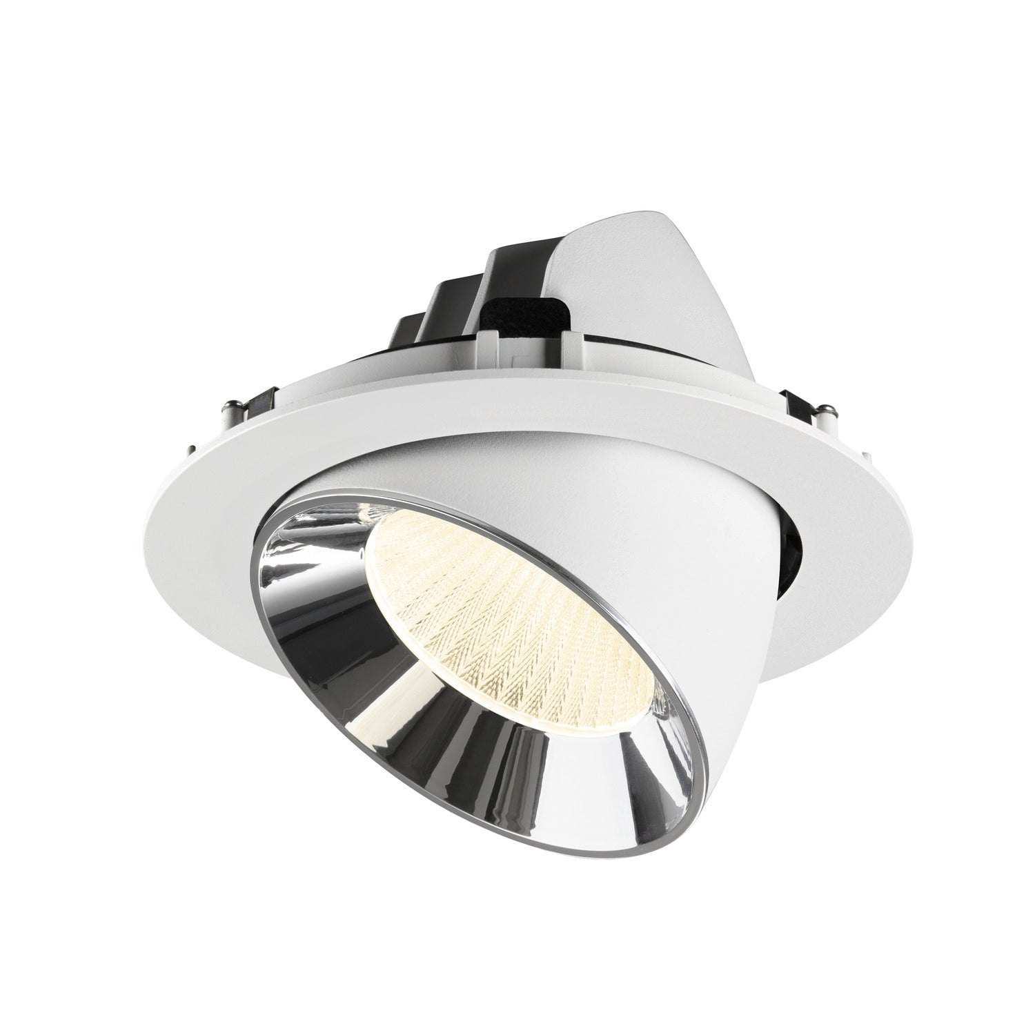 NUMINOS® GIMBLE XL, luminária para encastrar no teto, brance/cromada 4000 K 40°