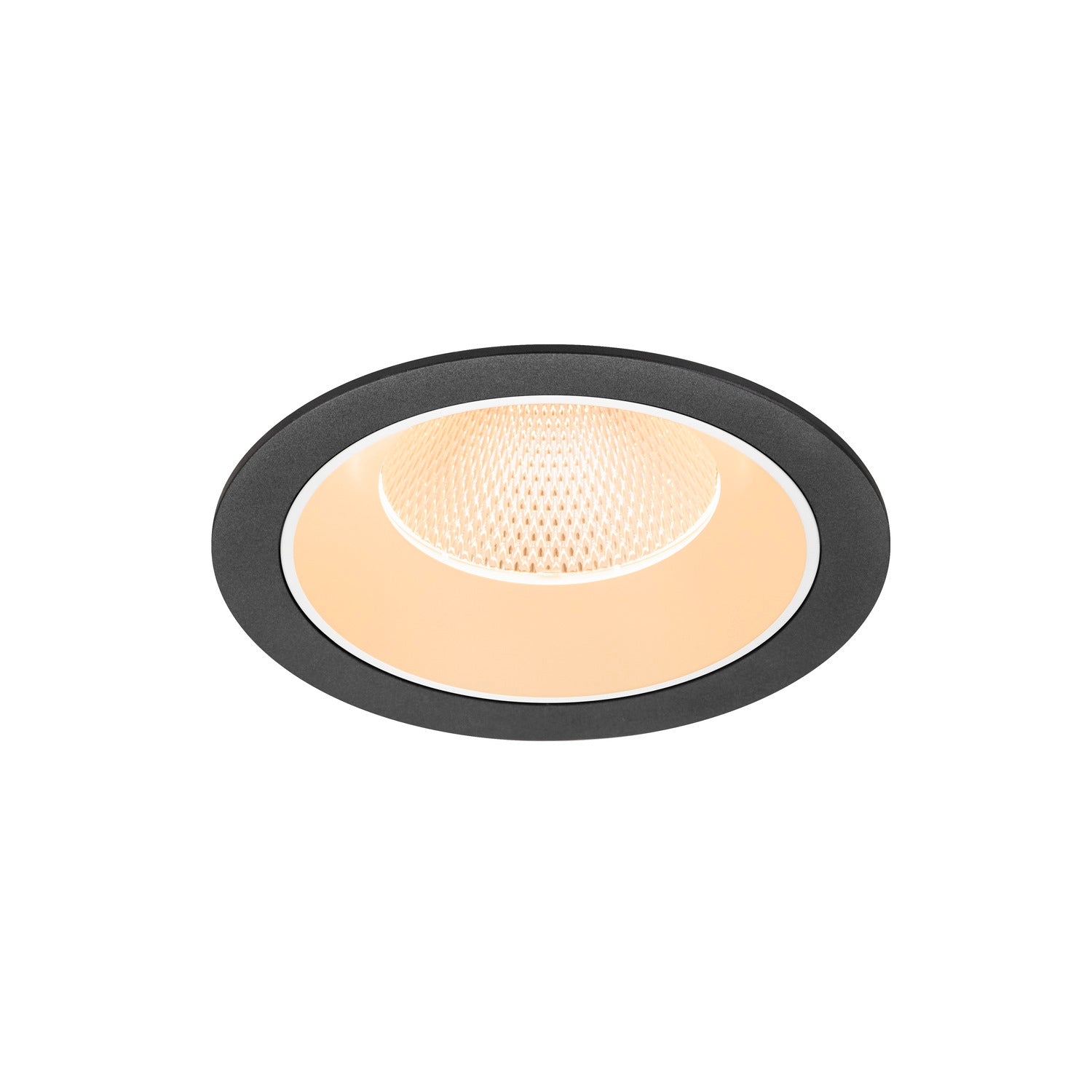 NUMINOS® XL, luminária de teto embutida, 2700 K, 40°, IP20, redonda, preto / branco