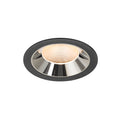 NUMINOS® XL, luminária para encastrar no teto, preta/cromada 2700 K 40°