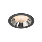 NUMINOS® XL, luminária para encastrar no teto, preta/cromada 2700 K 40°
