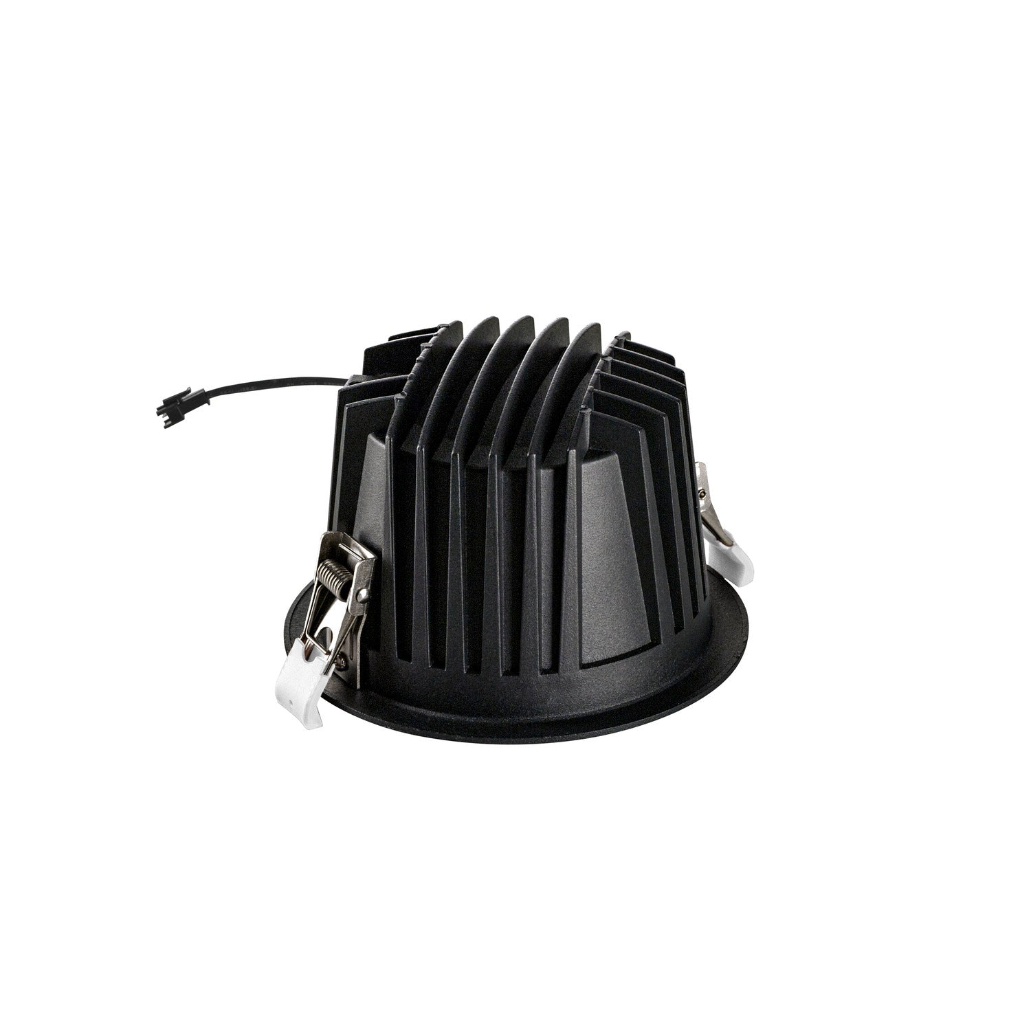 NUMINOS® XL, luminária para encastrar no teto, preta/cromada 2700 K 40°