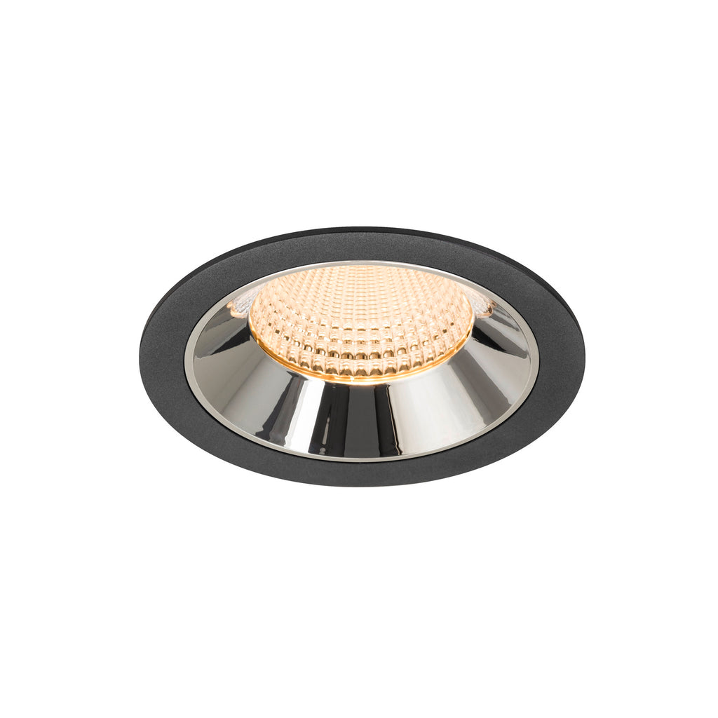 NUMINOS® XL, luminária para encastrar no teto, preta/cromada 2700 K 55°