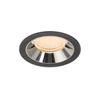 NUMINOS® XL, luminária para encastrar no teto, preta/cromada 2700 K 55°