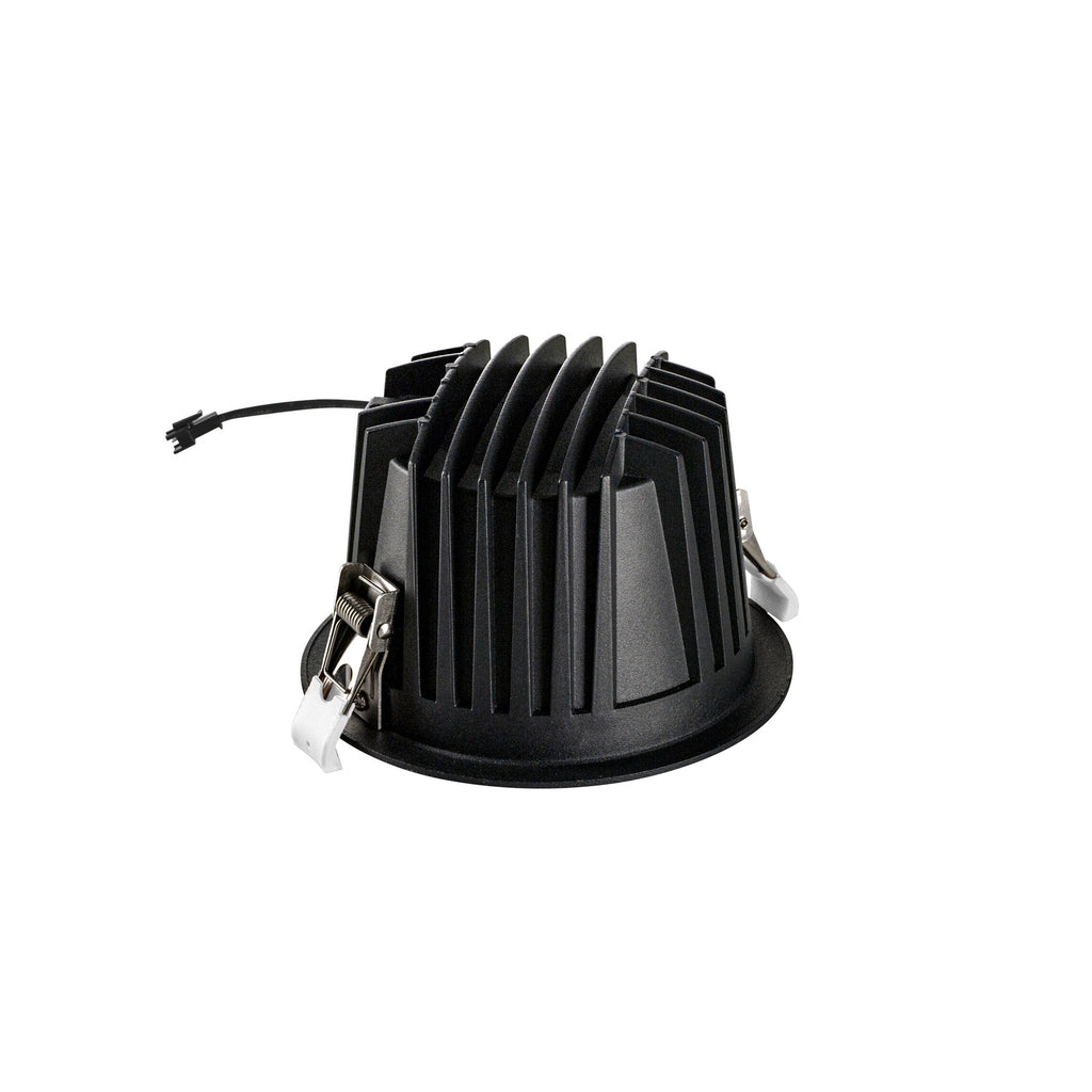 NUMINOS® XL, luminária para encastrar no teto, preta/cromada 3000 K 55°