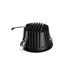NUMINOS® XL, luminária para encastrar no teto, preta/cromada 3000 K 55°