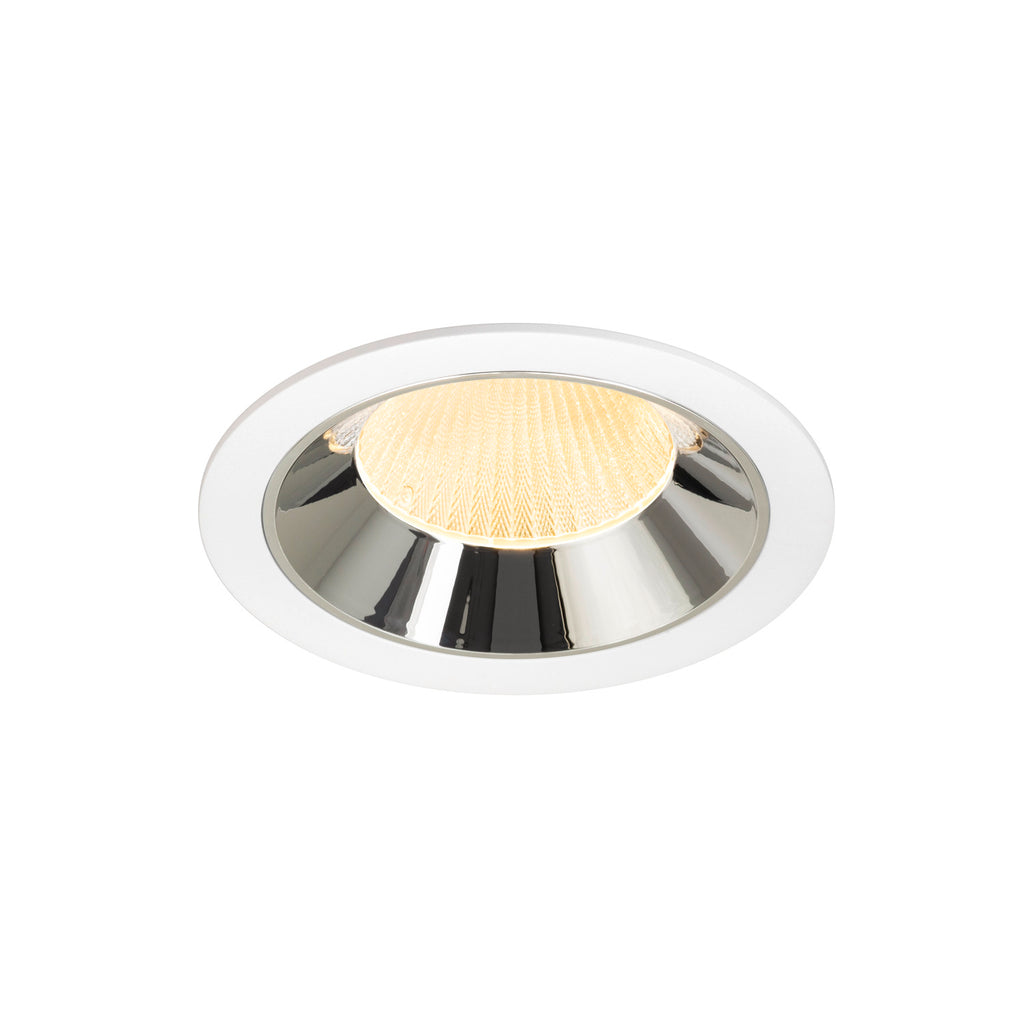 NUMINOS® XL, luminária para encastrar no teto, brance/cromada 3000 K 20°