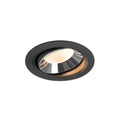 NUMINOS® MOVE XL, luminária para encastrar no teto, preta/cromada 2700 K 20°