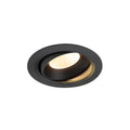 NUMINOS® MOVE XL, Luminária de teto embutida, 3000 K, 20°, IP20, redonda, preta
