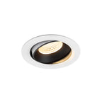 NUMINOS® MOVE XL, luminária para encastrar no teto, brance/preta 3000 K 55°