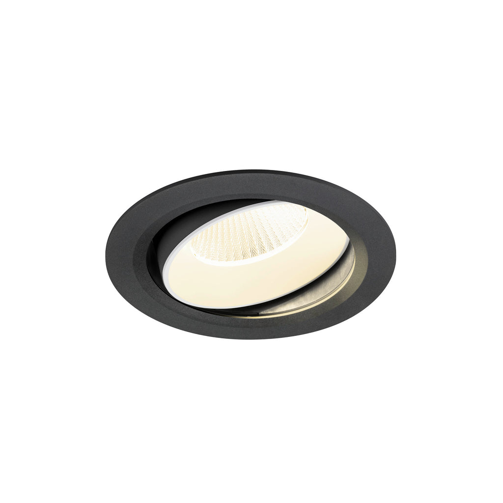 NUMINOS® MOVE XL, Luminária de teto embutida, 4000 K, 40°, IP20, redonda, preto / branco