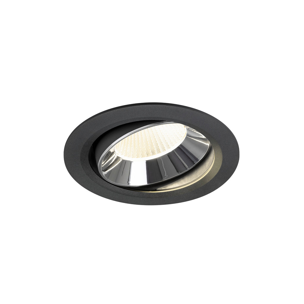 NUMINOS® MOVE XL, luminária para encastrar no teto, preta/cromada 4000 K 40°
