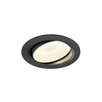 NUMINOS® MOVE XL, Luminária de teto embutida, 4000 K, 55°, IP20, redonda, preto / branco