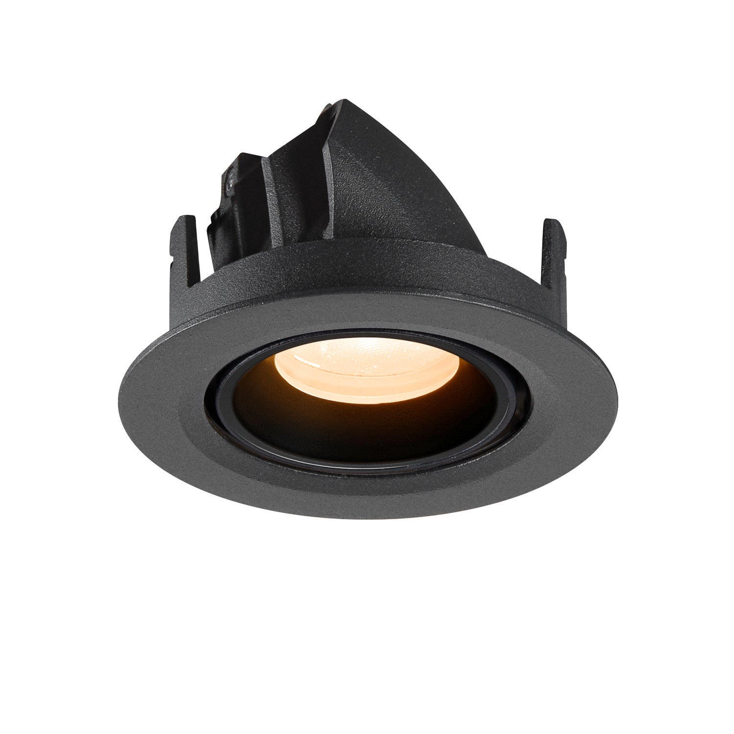 NUMINOS® GIMBLE XS, Luminária de teto embutida, 2700 K, 20°, IP20, redonda, preta