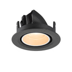 NUMINOS® GIMBLE XS, Luminária de teto embutida, 2700 K, 20°, IP20, redonda, preto / branco