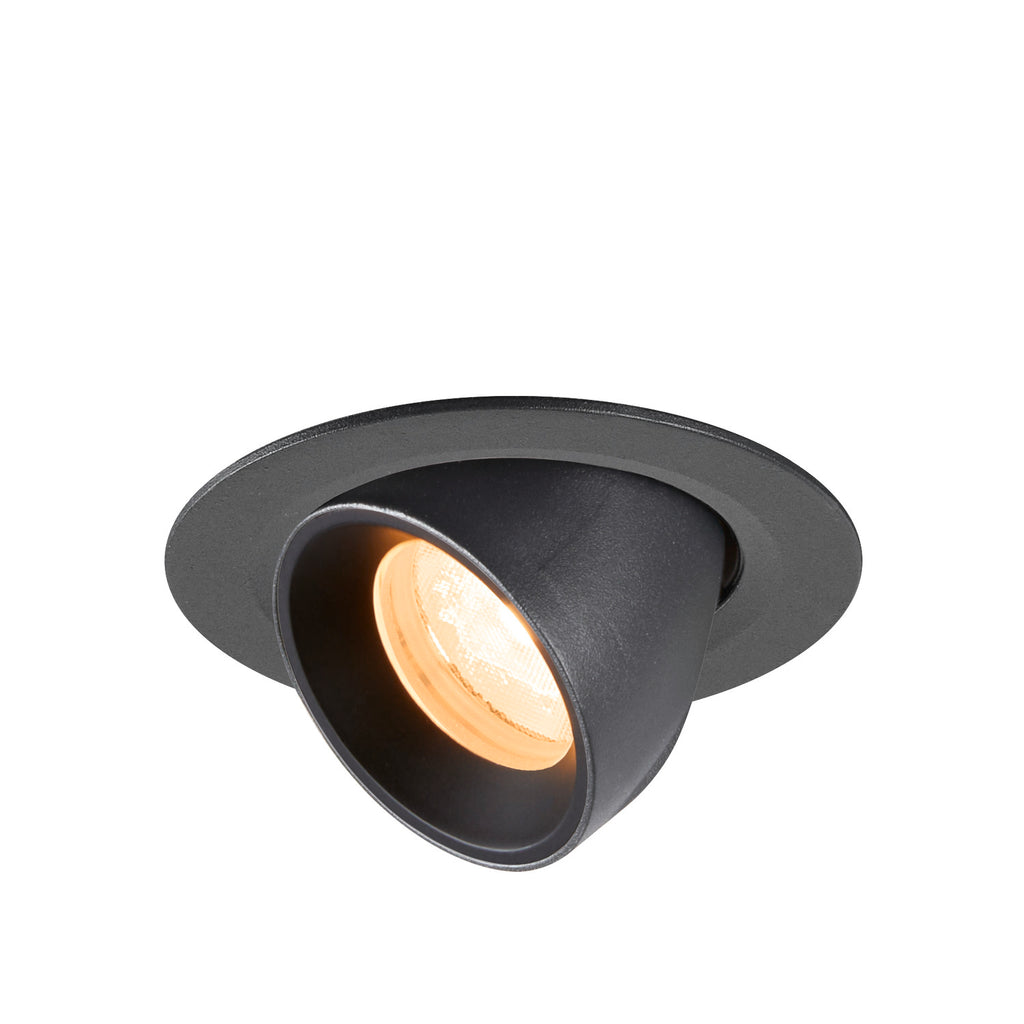NUMINOS® GIMBLE XS, Luminária de teto embutida, 2700 K, 40°, IP20, redonda, preta