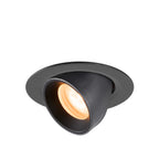 NUMINOS® GIMBLE XS, Luminária de teto embutida, 2700 K, 55°, IP20, redonda, preta