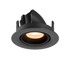 NUMINOS® GIMBLE XS, Luminária de teto embutida, 2700 K, 55°, IP20, redonda, preta