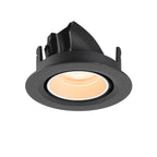 NUMINOS® GIMBLE XS, Luminária de teto embutida, 2700 K, 55°, IP20, redonda, preto / branco