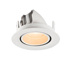 NUMINOS® GIMBLE XS, Luminária de teto embutida, 2700 K, 20°, IP20, redonda, branca
