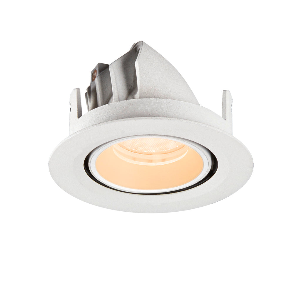 NUMINOS® GIMBLE XS, Luminária de teto embutida, 2700 K, 40°, IP20, redonda, branca