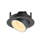 NUMINOS® GIMBLE XS, Luminária de teto embutida, 3000 K, 20°, IP20, redonda, preto / branco