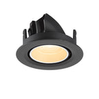 NUMINOS® GIMBLE XS, Luminária de teto embutida, 3000 K, 20°, IP20, redonda, preto / branco