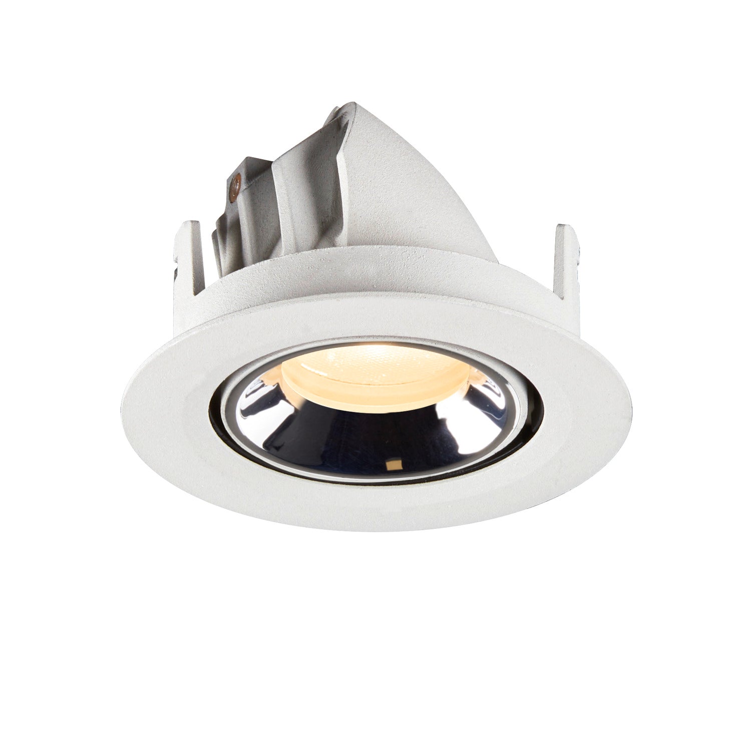 NUMINOS® GIMBLE XS, luminária para encastrar no teto, brance/cromada 3000 K 20°
