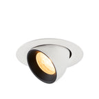 NUMINOS® GIMBLE XS, luminária para encastrar no teto, brance/preta 3000 K 40°