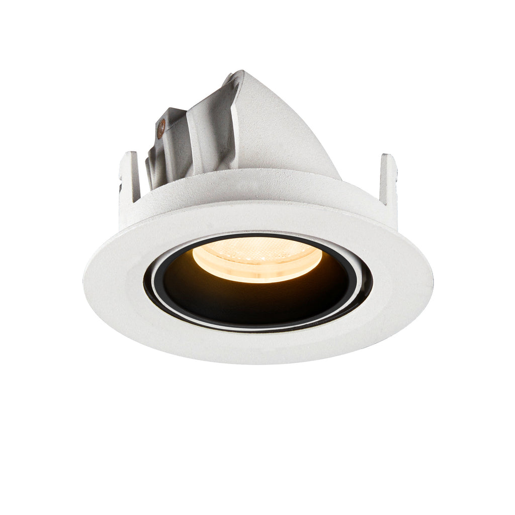 NUMINOS® GIMBLE XS, luminária para encastrar no teto, brance/preta 3000 K 40°