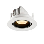 NUMINOS® GIMBLE XS, luminária para encastrar no teto, brance/preta 3000 K 40°