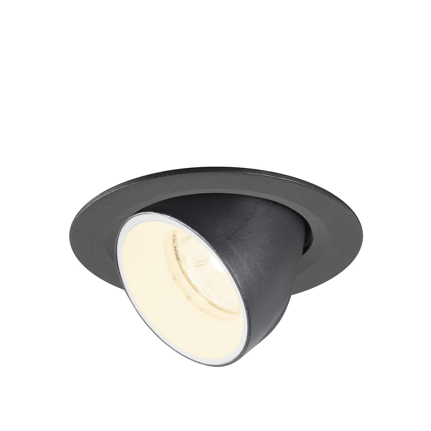 NUMINOS® GIMBLE XS, Luminária de teto embutida, 4000 K, 20°, IP20, redonda, preto / branco