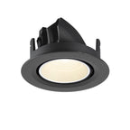 NUMINOS® GIMBLE XS, Luminária de teto embutida, 4000 K, 20°, IP20, redonda, preto / branco