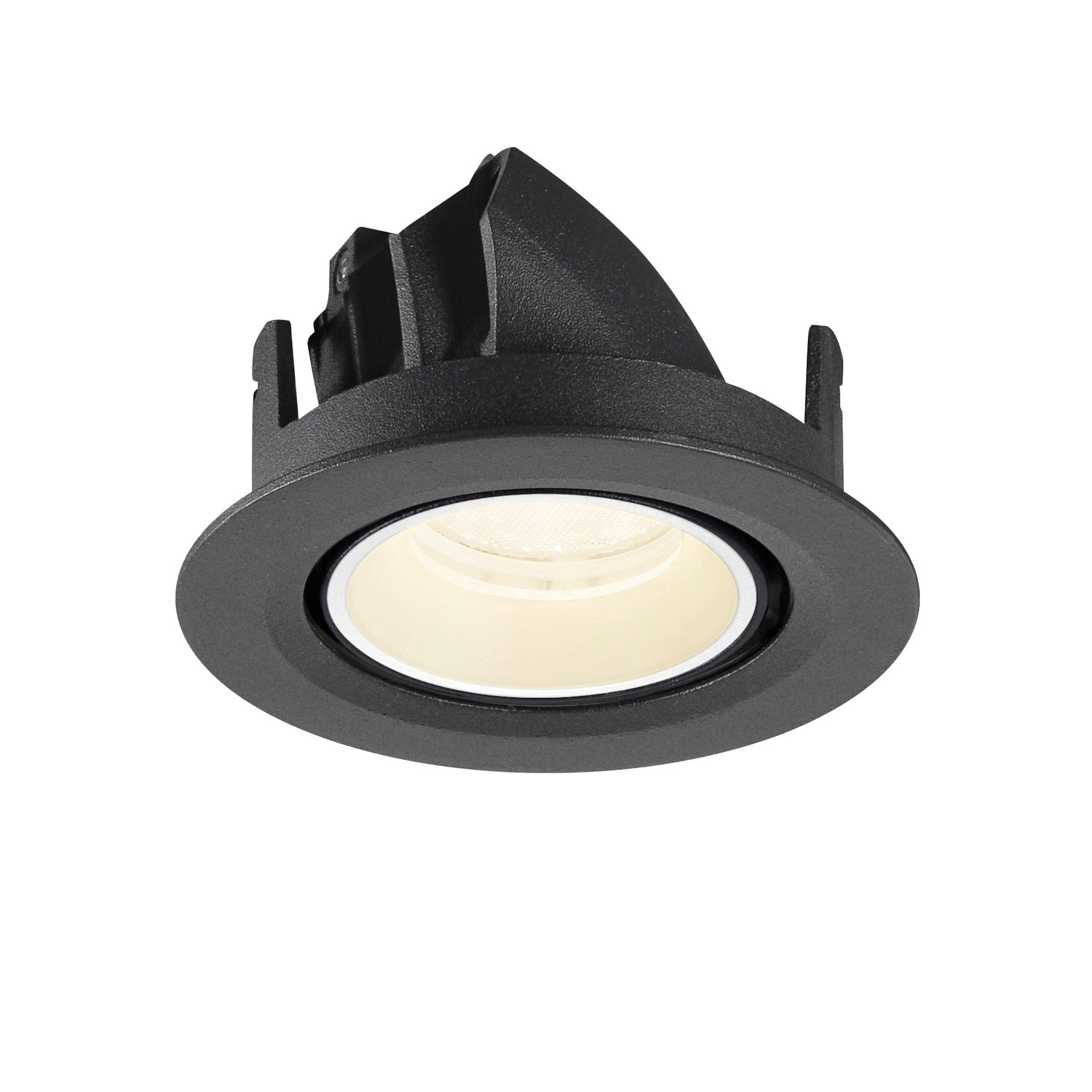 NUMINOS® GIMBLE XS, Luminária de teto embutida, 4000 K, 40°, IP20, redonda, preto / branco