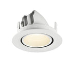 NUMINOS® GIMBLE XS, Luminária de teto embutida, 4000 K, 20°, IP20, redonda, branca
