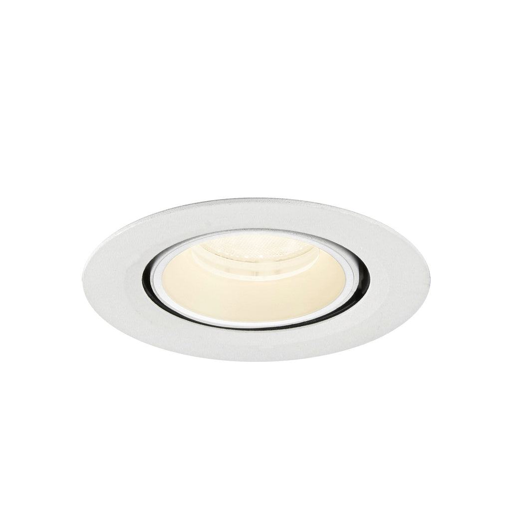 NUMINOS® GIMBLE XS, Luminária de teto embutida, 4000 K, 40°, IP20, redonda, branca