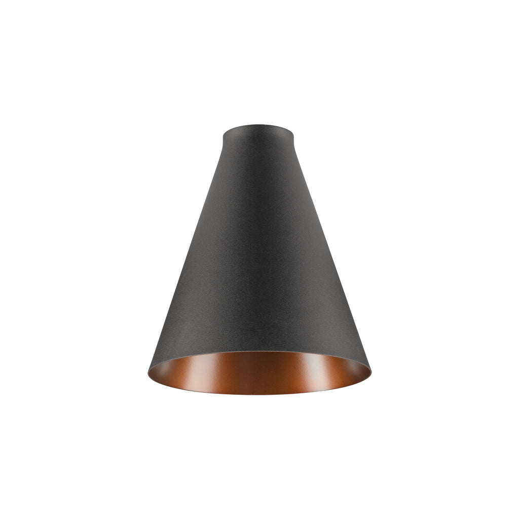 LALU® CONE 15, abajur, Base E27, Mix&Match, altura: 17 cm, preto / bronze