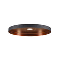 LALU® PLATE 33, abajur, Base E27, Mix&Match, altura: 1.5 cm, preto / bronze