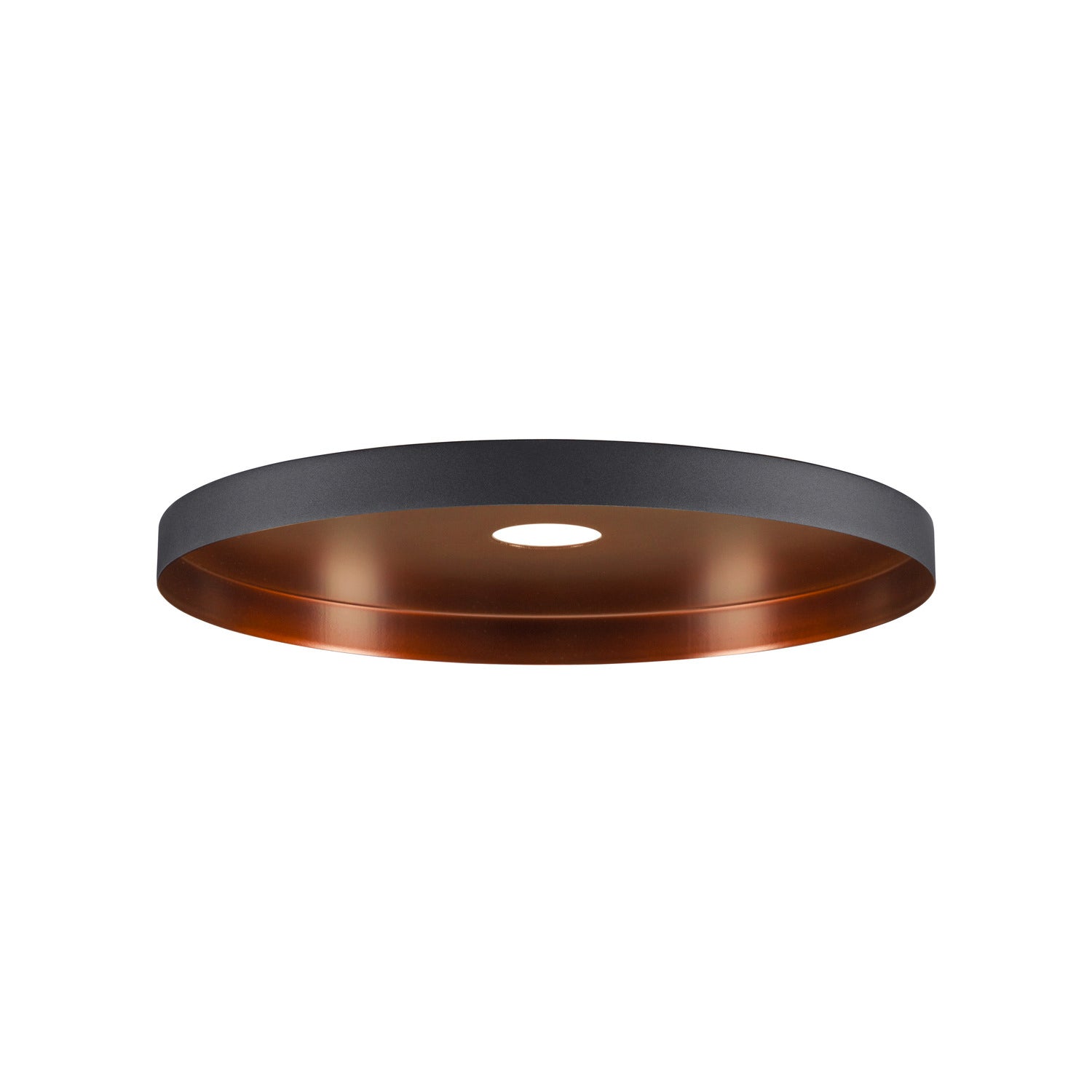 LALU® PLATE 33, abajur, Base E27, Mix&Match, altura: 1.5 cm, preto / bronze