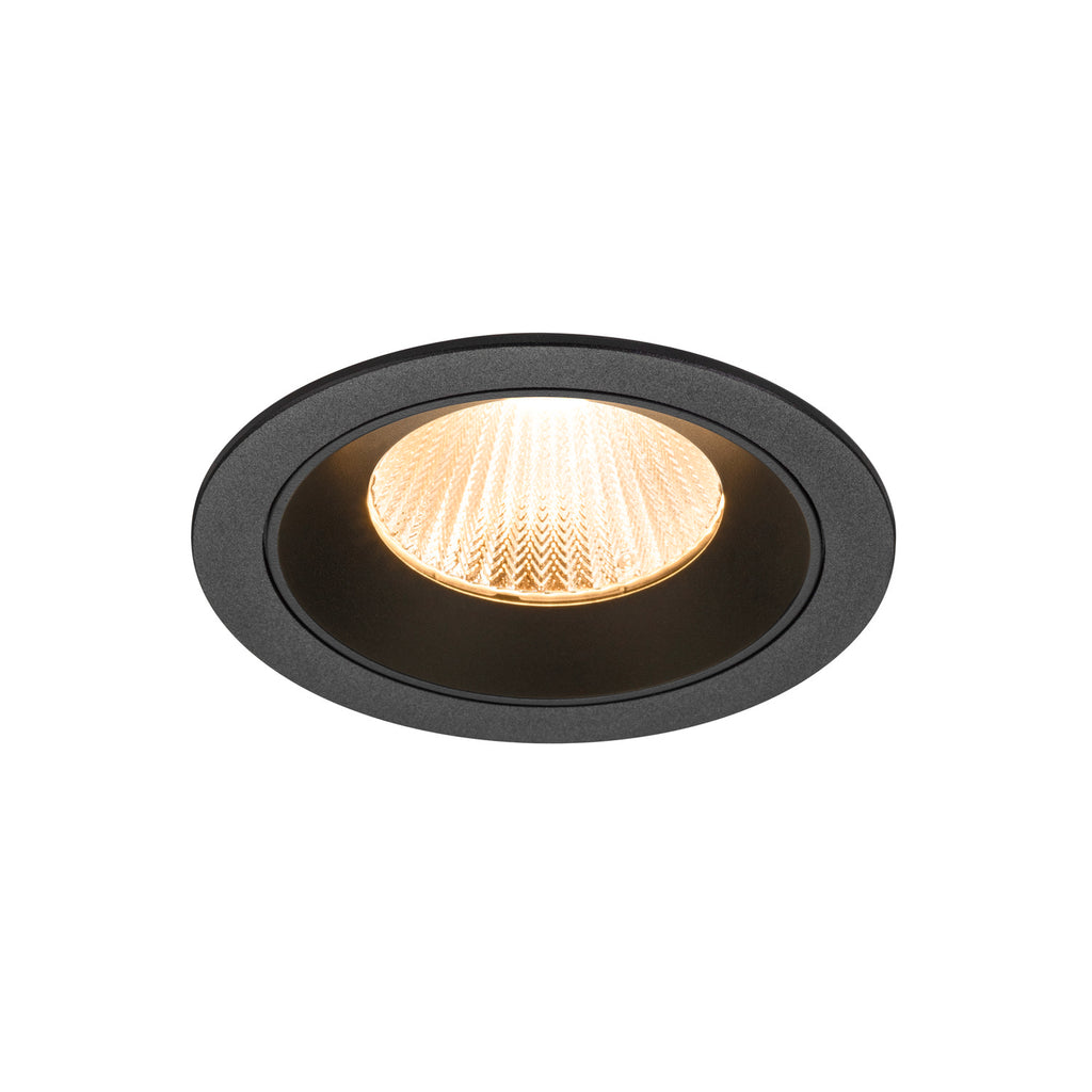 NUMINOS® L, luminária de teto embutida, 2700 K, 40°, IP20, redonda, preta