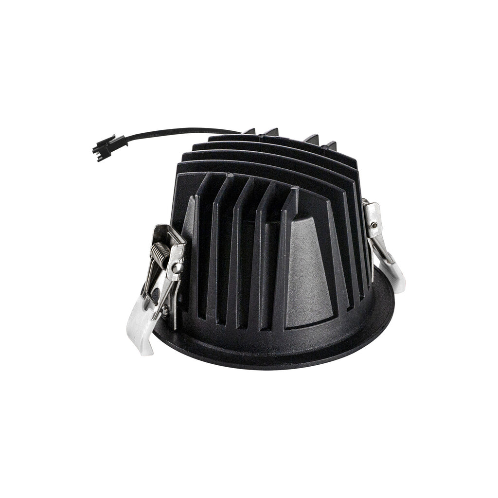 NUMINOS® L, luminária de teto embutida, 2700 K, 40°, IP20, redonda, preta