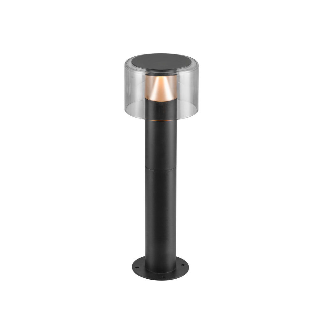 TAHA II 45, candeeiro de pé, PHASE, 2200/2700 K, IP65, cilíndrico, preto