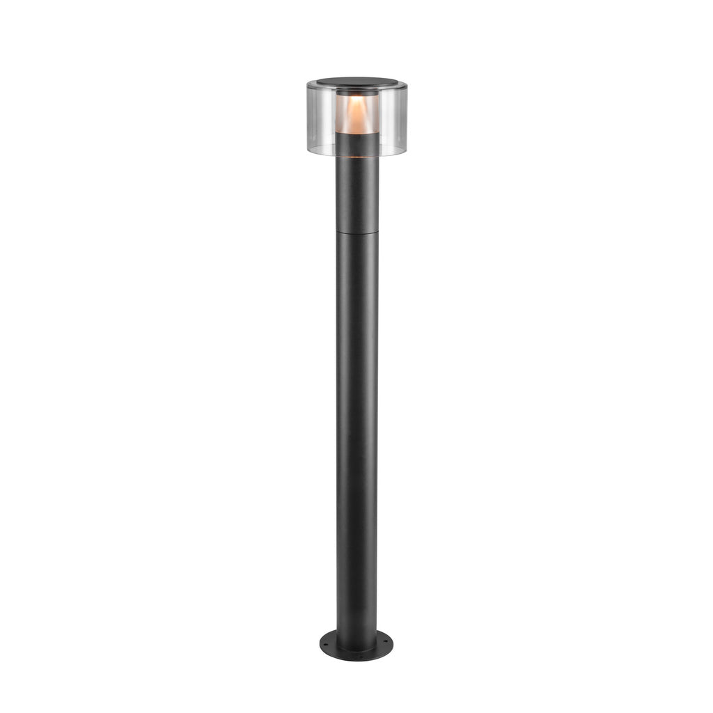 TAHA II 90, candeeiro de pé, PHASE, 2200/2700 K, IP65, cilíndrico, preto