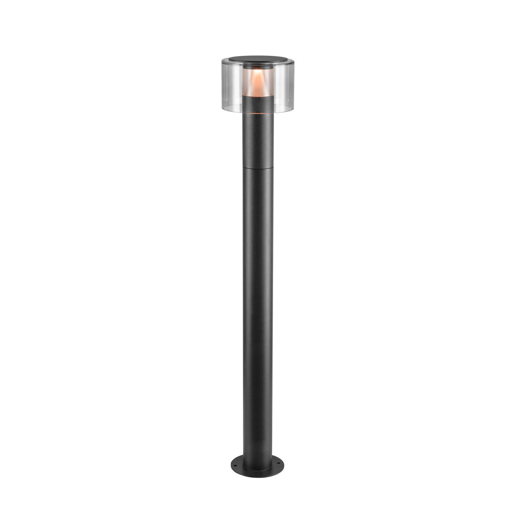 TAHA II 90, candeeiro de pé, PHASE, 2200/2700 K, IP65, cilíndrico, preto