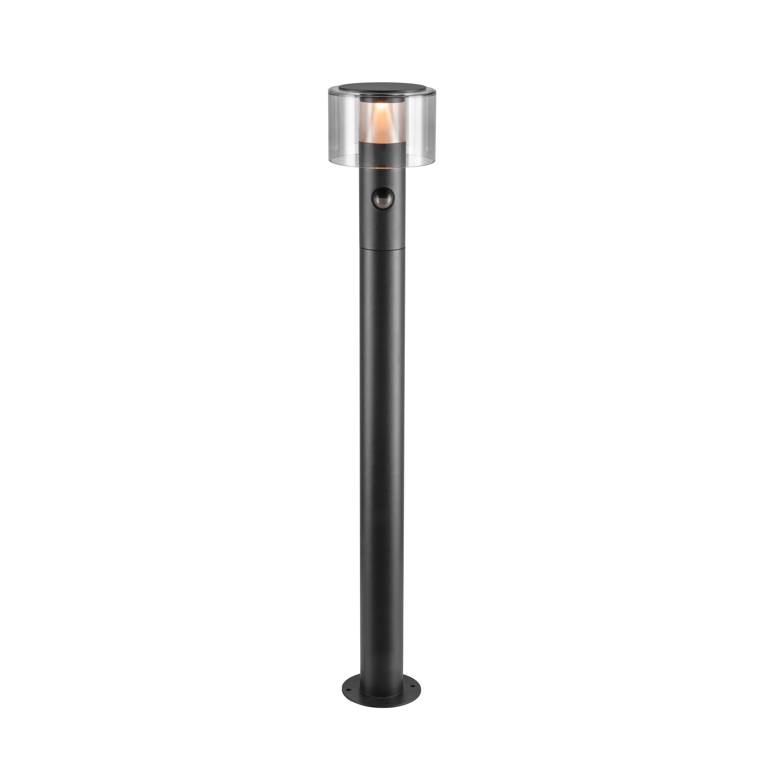 TAHA II 90, candeeiro de pé, SENSOR, 2200/2700 K, IP54, cilíndrico, preto