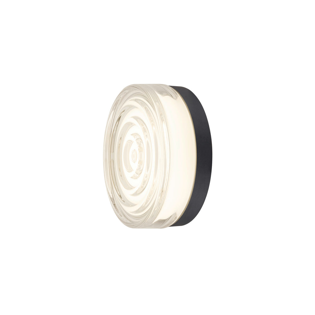 CYFT WAVE XL, luminária de parede e teto, 2700/3000/4000 K, 15 W, PHASE, 105°, IP65 preto / transparente