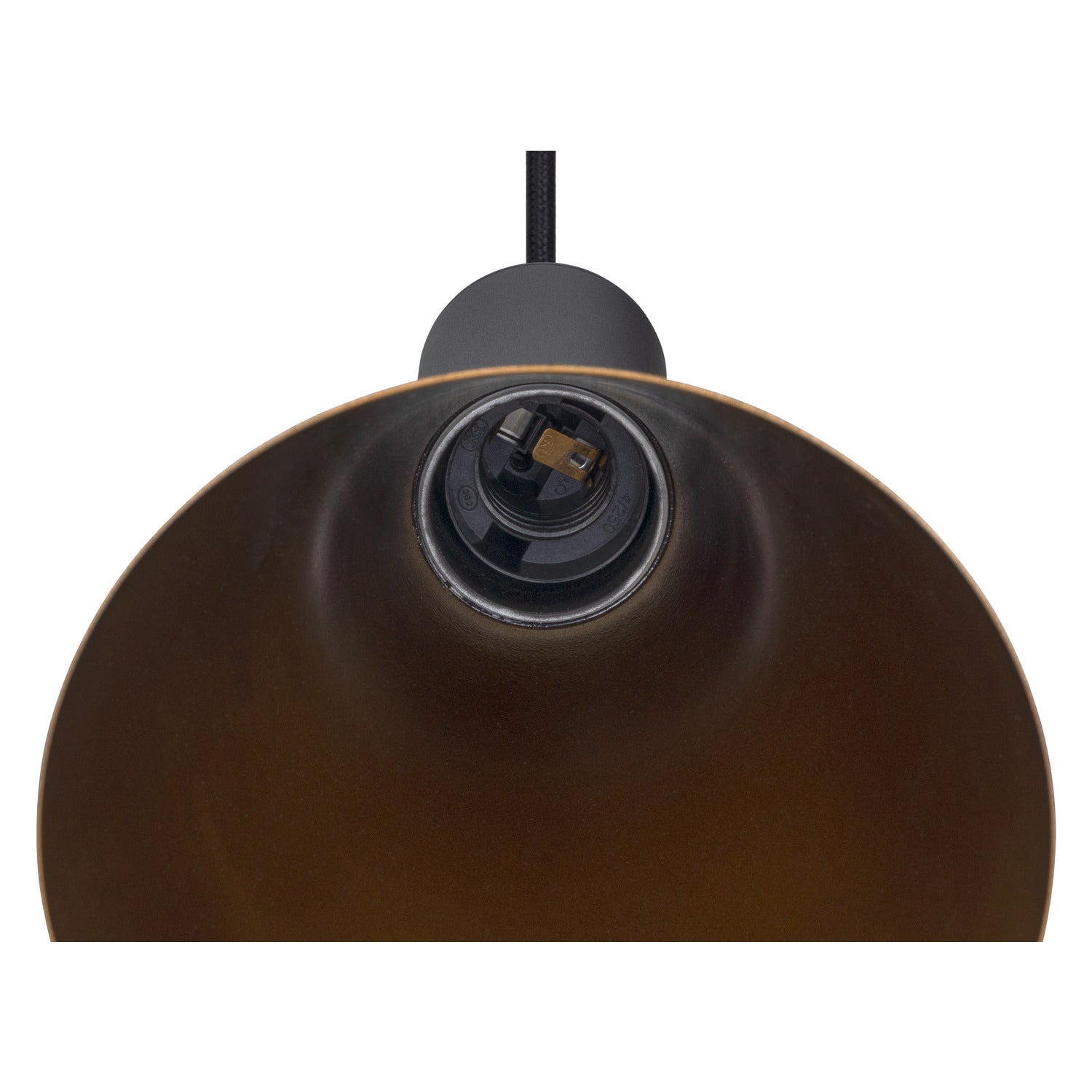 LALU® CONE 15, abajur, Base E27, Mix&Match, altura: 17 cm, preto / bronze