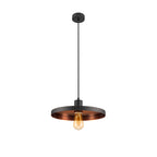 LALU® PLATE 33, abajur, Base E27, Mix&Match, altura: 1.5 cm, preto / bronze