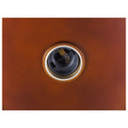 LALU® PLATE 33, abajur, Base E27, Mix&Match, altura: 1.5 cm, preto / bronze
